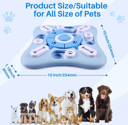 Interactive Dog Puzzle Toy suitable for all dog sizes, 10-inch treat dispenser for mental stimulation and IQ training.