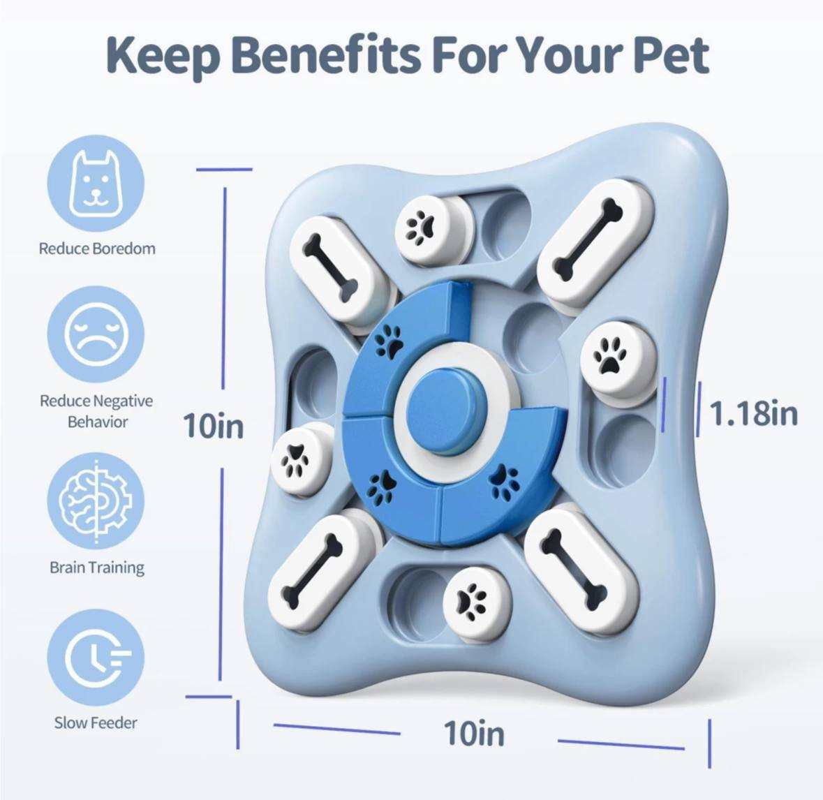 Interactive Dog Puzzle Toy for IQ training and mental stimulation, treat dispenser design.
