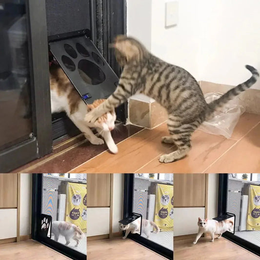 Magnetic Pet Door Lock for Cats, Durable and Anti-Scratches Design